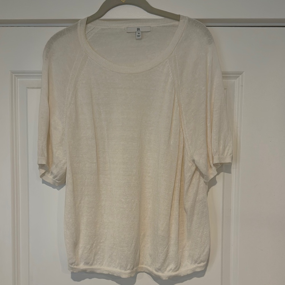 Banana Republic Soft Cream Short Sleeve Top